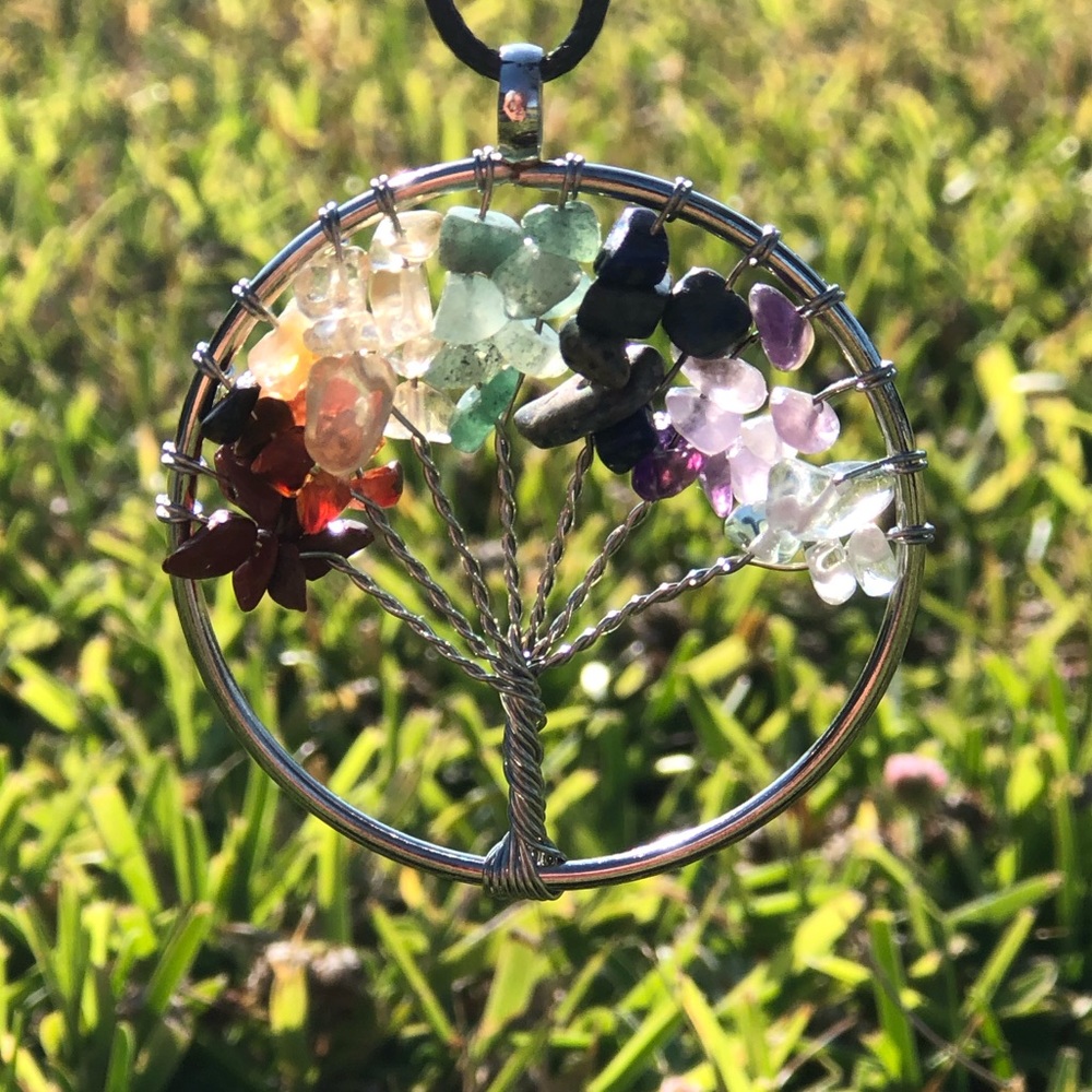 Healing crystal necklace